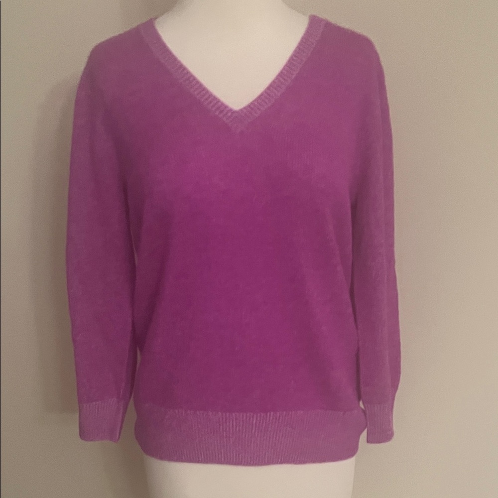 J. Crew Brand NewNWT Italian Cashmere V-Neck Sweater - Vibrant Pink